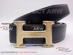 Perfect Replica Hermes Black Leather Belt With Gold Buckle For Sale